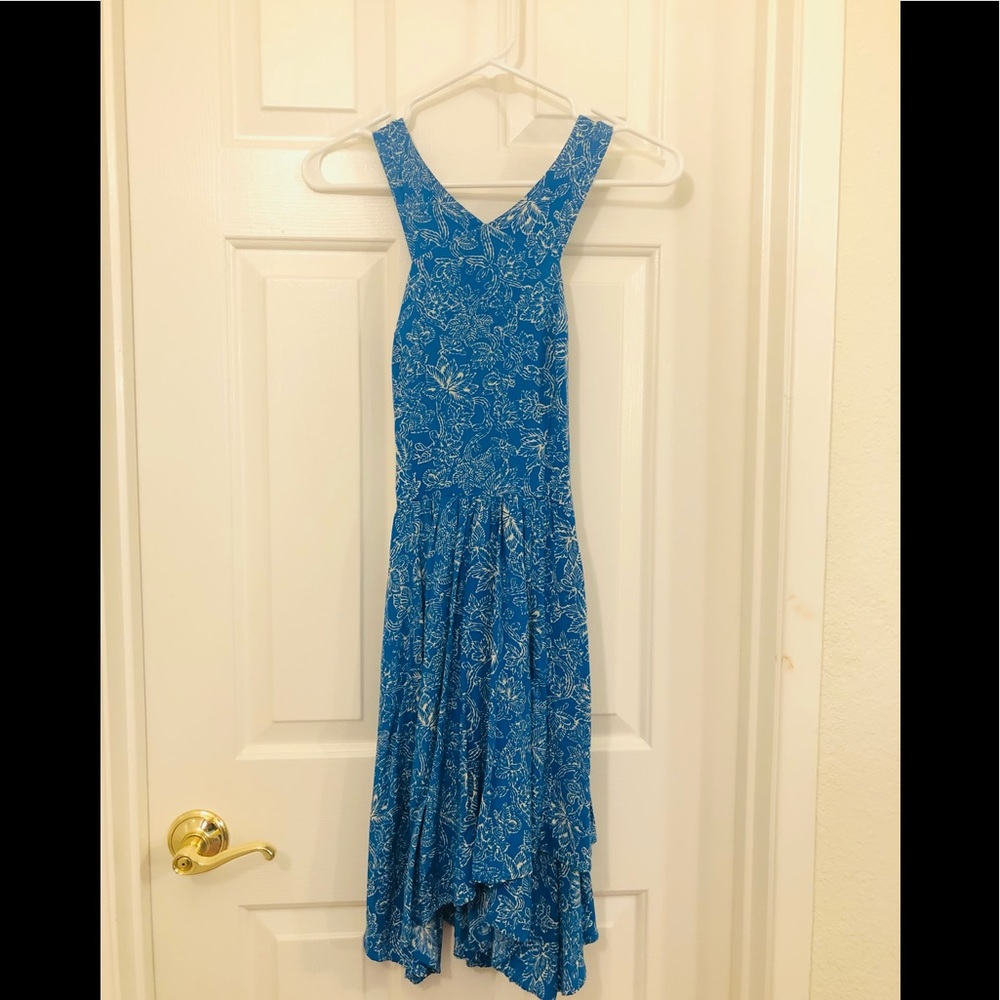 Blue floral dress